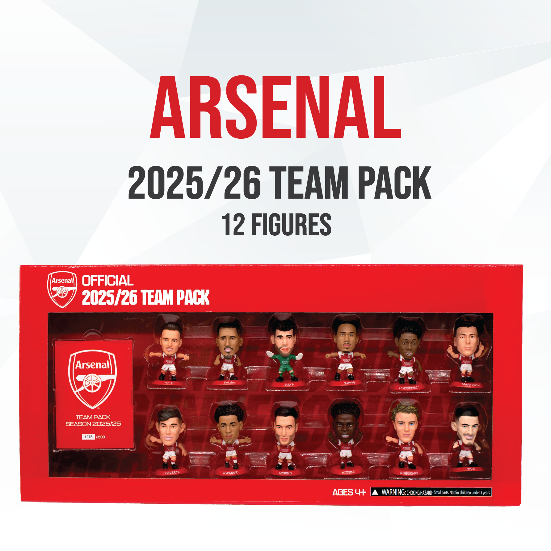 SoccerStarz - Arsenal 12 figure Team Pack (2025/26 Version Classic