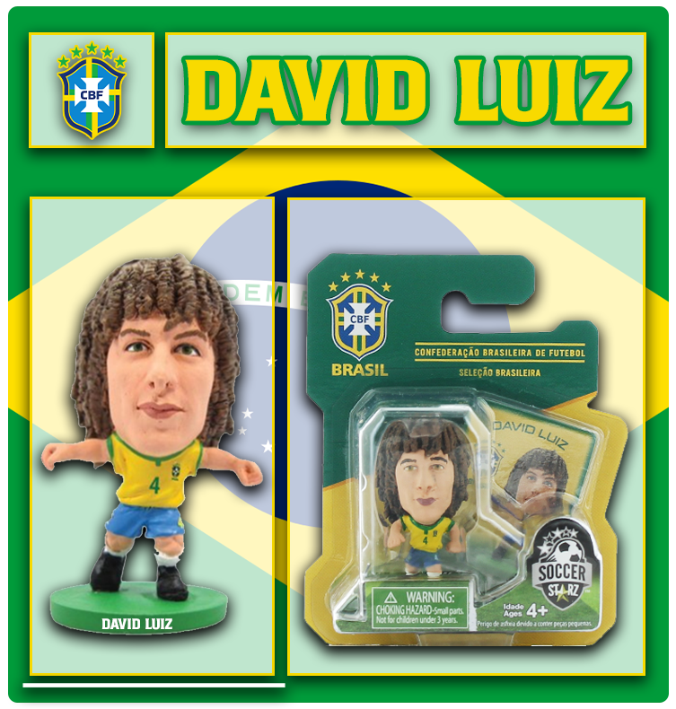 Other & unclassified - Figurine FOOTBALL Soccerstarz Joueur DAVID LUIZ  BRASIL,Selecao CBF Confederacao Brasileira de Futebol, sous blister, TTB