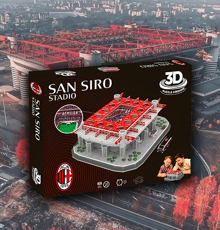 AC Milan San Siro 3D Stadium Puzzle - BARTER HUTT