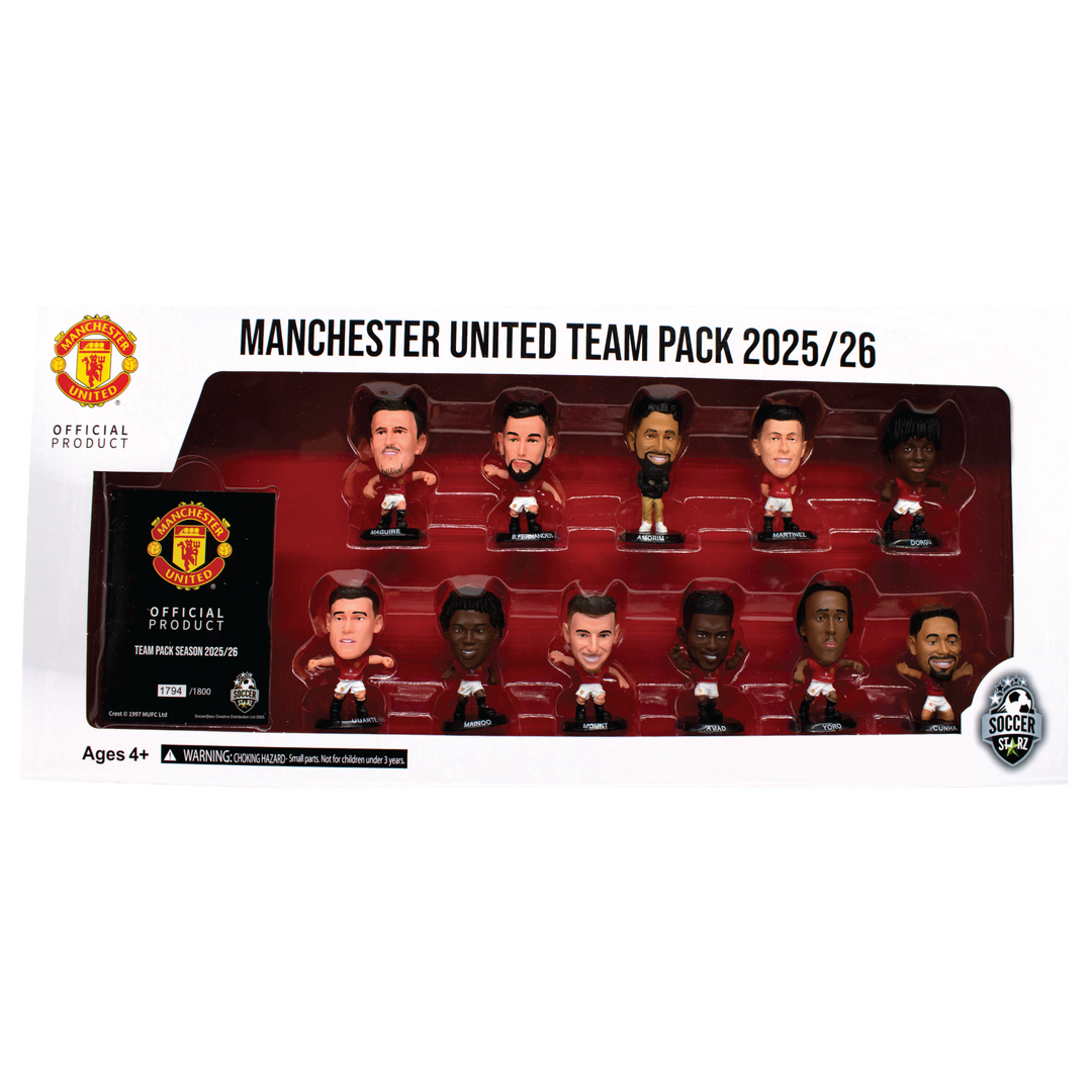 SoccerStarz - Man Utd 11 figure Team Pack (2025/26 Version Classic Kit) /Figures