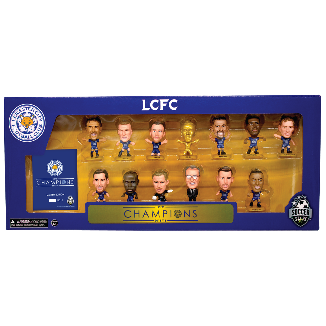 SoccerStarz - Leicester 13 figure Team Pack (League Winners 2015-16 10 Year Anniversary Re-Release) /Figures