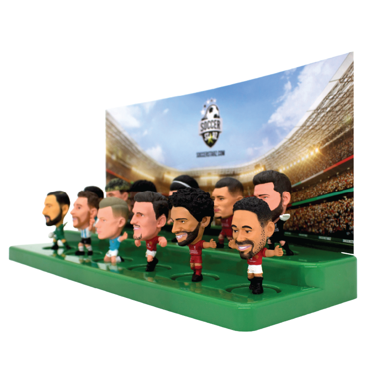 Soccerstarz - Stand for 12 SoccerStarz Figures (Generic Green) and 12 SoccerStarz Figures (SET B)