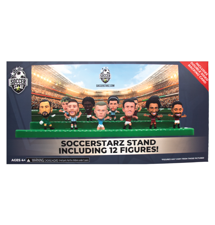 Soccerstarz - Stand for 12 SoccerStarz Figures (Generic Green) and 12 SoccerStarz Figures (SET A)