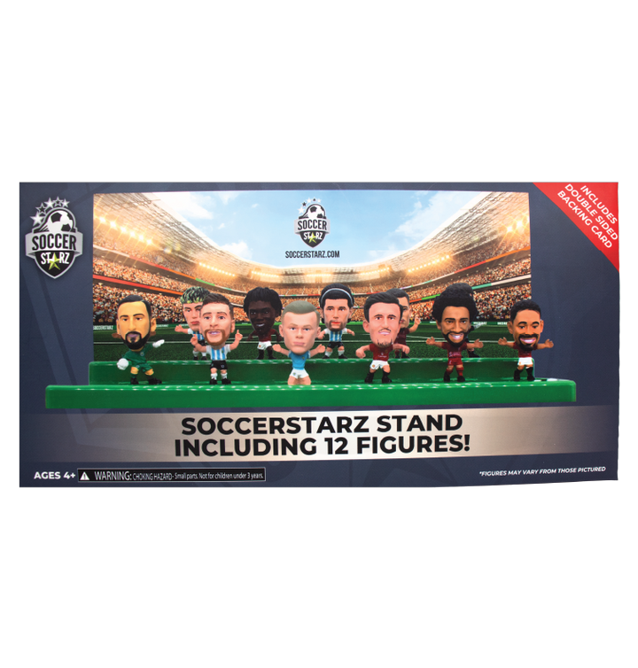 Soccerstarz - Stand for 12 SoccerStarz Figures (Generic Green) and 12 SoccerStarz Figures (SET A)