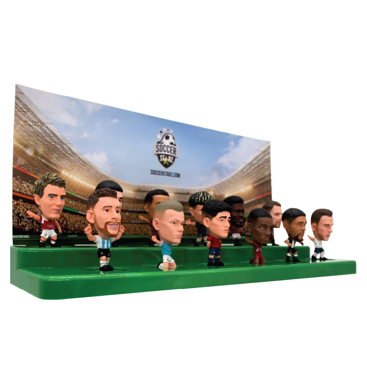 Soccerstarz - Stand for 12 SoccerStarz Figures (Green) and 12 SoccerStarz Figures (SET A)