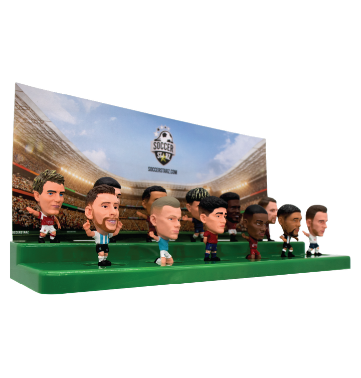Soccerstarz - Stand for 12 SoccerStarz Figures (Green) and 12 SoccerStarz Figures (SET A)