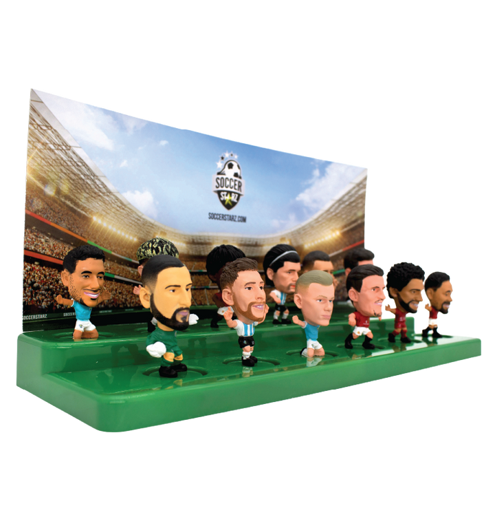 Soccerstarz - Stand for 12 SoccerStarz Figures (Generic Green) and 12 SoccerStarz Figures (SET A)