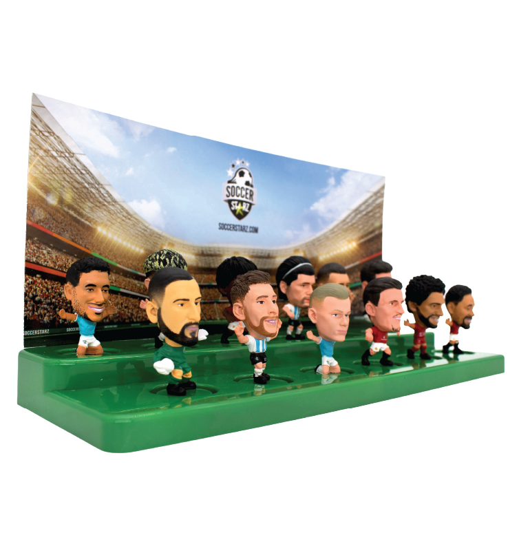 Soccerstarz - Stand for 12 SoccerStarz Figures (Generic Green) and 12 SoccerStarz Figures (SET B)