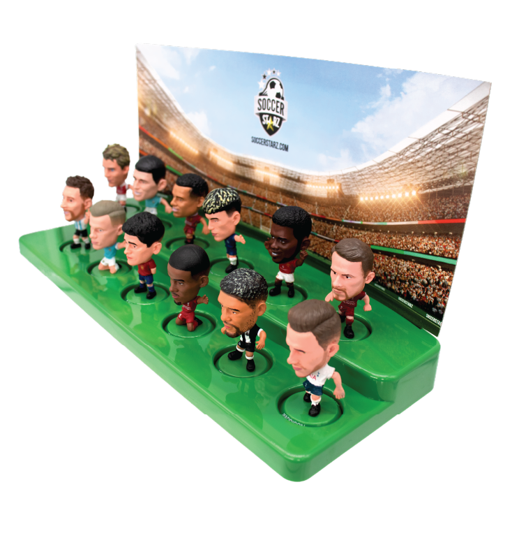 Soccerstarz - Stand for 12 SoccerStarz Figures (Green) and 12 SoccerStarz Figures (SET A)