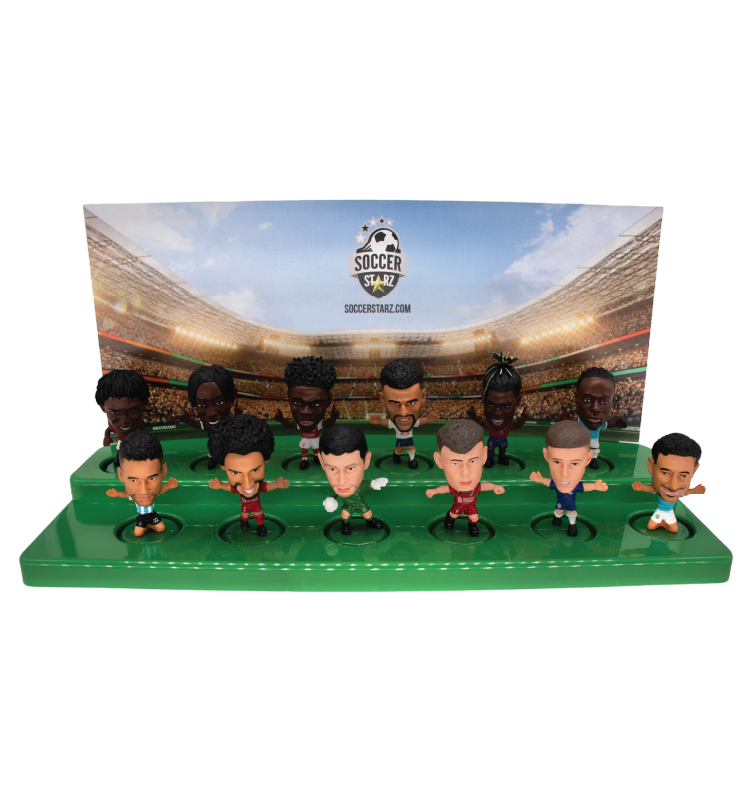 Soccerstarz - Stand for 12 SoccerStarz Figures (Green) and 12 SoccerStarz Figures (SET B)