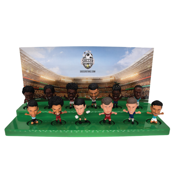 Soccerstarz - Stand for 12 SoccerStarz Figures (Green) and 12 SoccerStarz Figures (SET B)