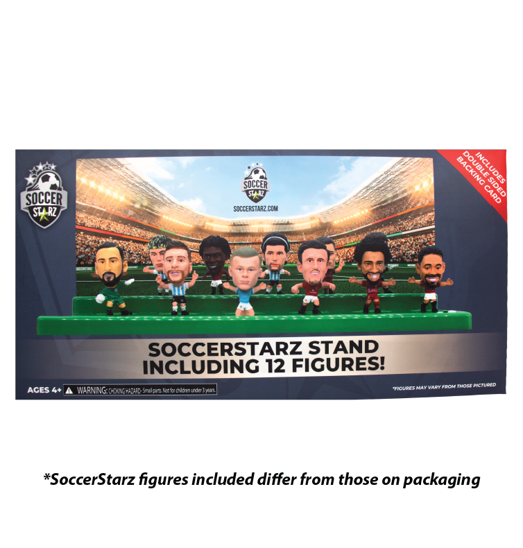 Soccerstarz - Stand for 12 SoccerStarz Figures (Green) and 12 SoccerStarz Figures (SET B)