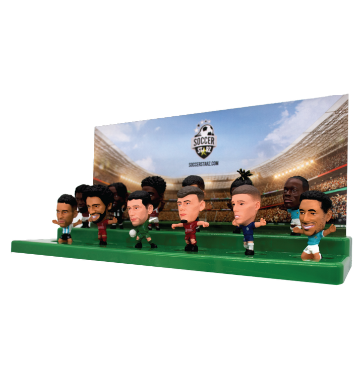 Soccerstarz - Stand for 12 SoccerStarz Figures (Green) and 12 SoccerStarz Figures (SET B)