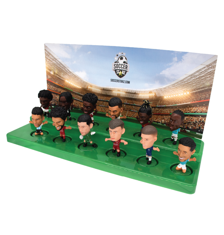 Soccerstarz - Stand for 12 SoccerStarz Figures (Green) and 12 SoccerStarz Figures (SET B)