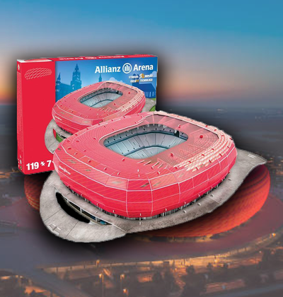 3D Stadium Puzzles - Allianz Arena (Red)