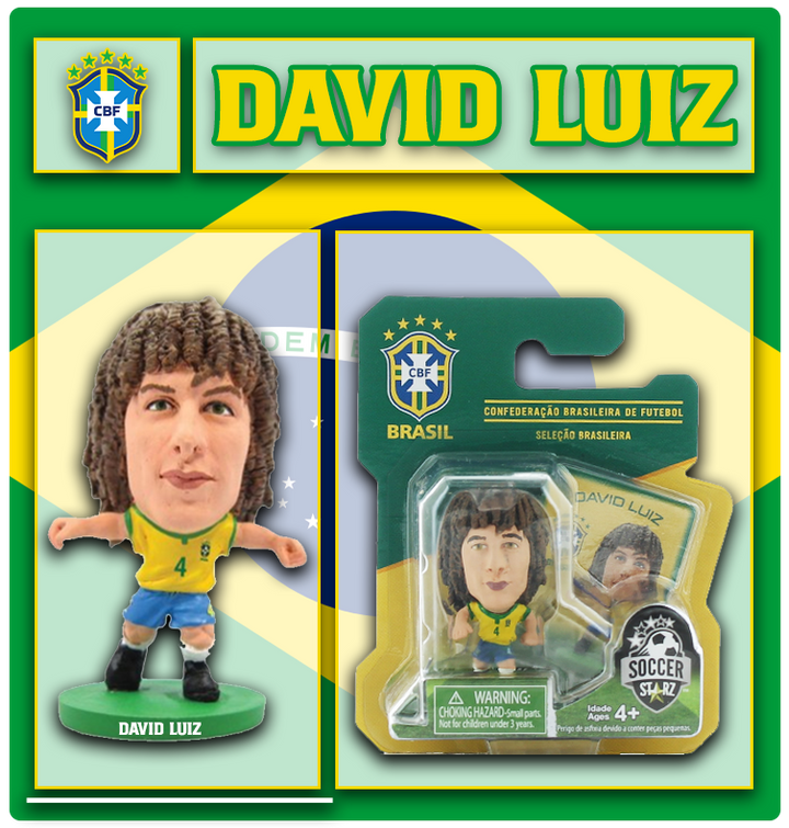 Soccerstarz - Brazil - David Luiz - Home Kit