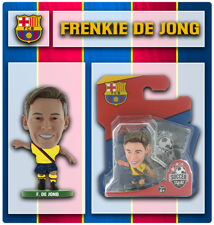 Soccerstarz Barcelona Frenkie De Jong Away Kit The Official SoccerStarz Shop