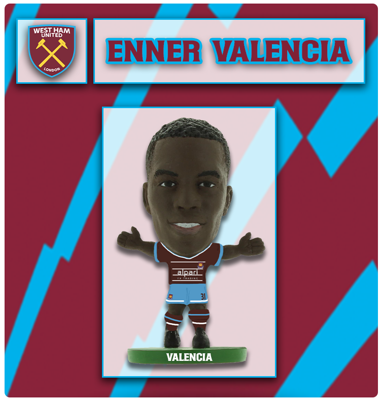 Enner Valencia - West Ham - Home Kit (2015 version)(CLEAR SACHET)