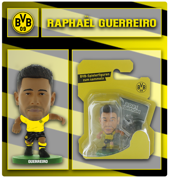 Soccerstarz - Borussia Dortmund - Raphael Guerreiro - Home Kit