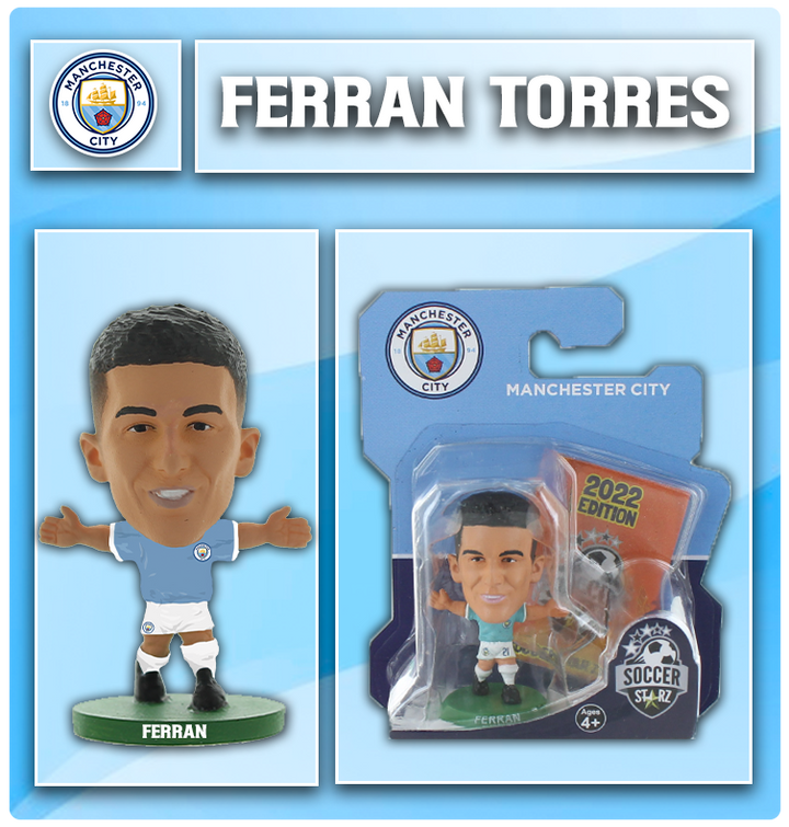 Soccerstarz - Manchester City - Ferran Torres - Home Kit