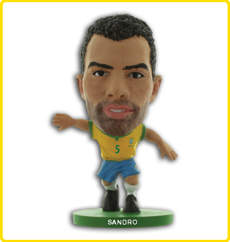 SoccerStarz Brazil Sandro - Home Kit Figure - Brazil Sandro - Home